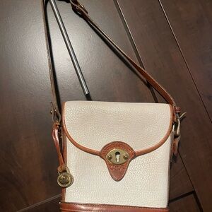Dooney & Bourke Cream and Brown Crossbody Bag